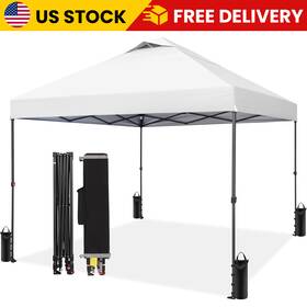 Upf50 Trend Haven Az-46 10x10 Pop Up Canopy Tent Steel Frame 150d Fabric With Wheels Outdoor
