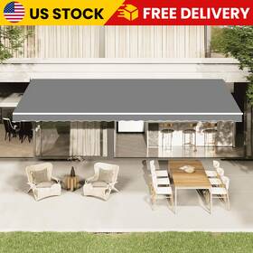 Az-54 Trend Haven 280g Polyester Patio Curtain Tarp Uv Resistant Outdoor Indoor Beige Grey Gazebo