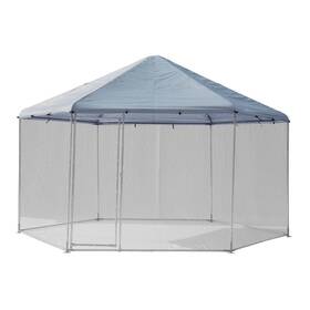 Cage-gfq10 Tunearary 13.1 Ft. X 8.6 Hexagonal Large Metal Chicken Coop Oxford Fabric Uv