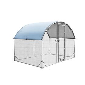 9.2ftwx6.2ftlx6.5fth Tunearary Chicken17pyx1 Canopy Part With Plastic Mesh Cage Shed Cover Silver
