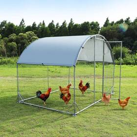 Lyf2494-s Tunearary Chicken Coop With Waterproof 9.2ftx6.2ftx6.5ft Metal Walk-in Outdoor White