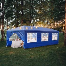 253y4ueri6ri65 Ubesgoo Carpa 10x30 Azul Para Fiestas De Exterior Patio Playa Con 8 Paredes Impermeable