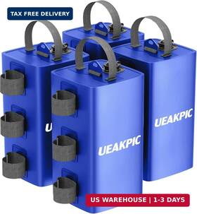Ueakpic 810151836973 Canopy Weights 88 Lbs Heavy Duty Set Of 4 Tent Water Leg Bags For Outdoor Gazeb
