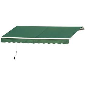 Uirio 732845864720 12ftx10ft Manual Retractable Window Awning Outdoor Sunshade Shelter Patio Balcony