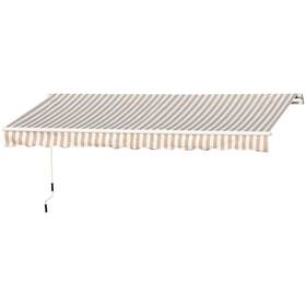 Uirio 732845869800 13ft X 8ft Manual Retractable Awning Patio Sunshade Shelter For Deck Balcony Yard