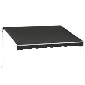 Uirio 840-245v80bk 10ft X 8ft Electric Retractable Patio Awning With Remote Uv Resistant Black