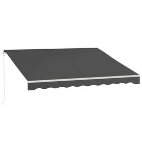 Uirio 840-245v81bk 12ft X 10ft Electric Retractable Patio Awning With Remote Uv Resistant Black