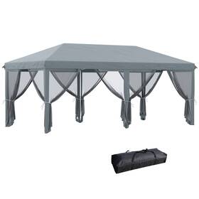 Us01-840012v03gy Uirio 10x20ft Pop Up Patio Canopy Tent With Sidewalls Outdoor Garden Shelter For Party