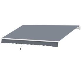 Us01-840150v00cg Uirio 10ft X 8ft Patio Retractable Awning Manual Sun Shade With Uv Protection Easy Crank