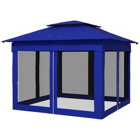 Us01-840166v00bu Uirio 11x11 Ft Ez Outdoor Patio Pop Up Canopy Tent With Sidewalls Gazebo Sun Shelter
