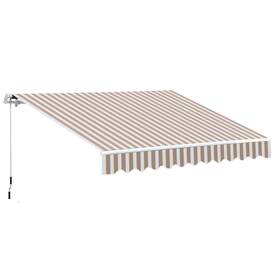 Us01-840175wt Uirio 11.8ft X 8.2ft Outdoor Patio Manual Retractable Exterior Window Awning Beige