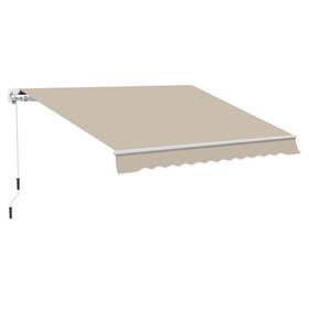 Us01-840207cw Uirio 12ft X 10ft Outdoor Patio Manual Retractable Exterior Window Awning With Adjustabl
