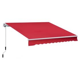 Us01-840207wr Uirio 12ftx10ft Manual Retractable Awning Outdoor Patio Exterior Window For Balcony Yard