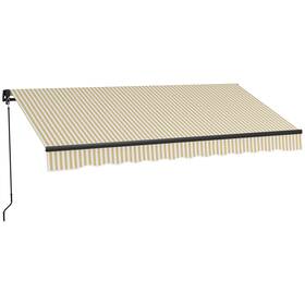 Us01-840264v03bg Uirio 10ftx8ft Retractable Awning Uv Resistant Sunshade Shelter For Deck Balcony Yard