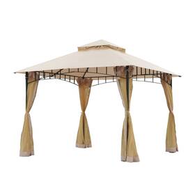 Us01-84c010 Uirio 10ft X Steel Garden Gazebo Outdoor Patio Porch Canopy With Mosquito Netting