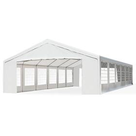 Us01-84c020 Uirio 40ftx20ft Heavy Duty Carport Party Tent Event Canopy With Sidewalls And Window White