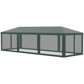 Us01-84c024v01gn Uirio 10ft X 28ft Party Tent Canopy Outdoor Event Shelter Gazebo With 8 Removable Mesh