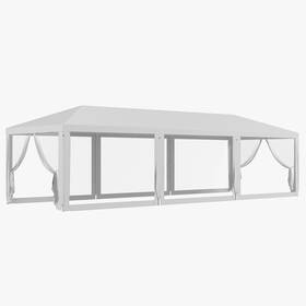 Uirio Us01-84c024v01wt 10ft X 28ft Party Tent Outdoor Wedding Canopy And Gazebo With Removable Sidewalls