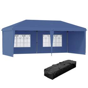 Us01-84c117v01bu Uirio 10x19 Ft Ez Pop Up Outdoor Canopy Patio Party Wedding Event Tent With Sidewalls