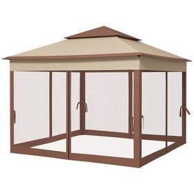 Uirio Us01-84c166v01kk 11x11ft Outdoor Patio Pop Up Canopy Gazebo Shelter With Zipper Netting Carry Bag