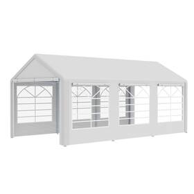 Us01-84c206 Uirio 10x20ft Party Wedding Tent Gazebo Patio Carport Canopy With 4 Removable Side Wall