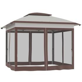 Us01-84c224v01bg Uirio 12x12 Ft Pop Up Canopy Tent With Sidewalls Outdoor Gazebo Sun Shelter For Party