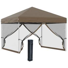 Us01-84c232v01kk Uirio 10x10 Ft Ez Pop Up Canopy Tents For Parties Events Outdoor Patio Screen Room
