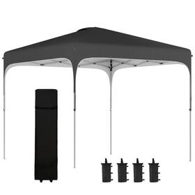 Us01-84c262bk Uirio 8x8 Ft Pop Up Outdoor Party Canopy Tent With Weights Garden Patio Sun Shelter