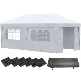 Us01-84c404v00wt Uirio 10x19 Ft Ez Pop Up Patio Canopy With Sidewalls Large Party Tent Outdoor Shelter