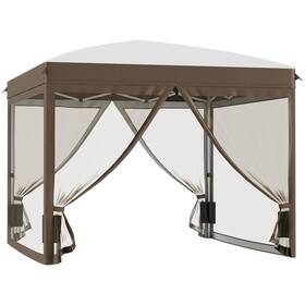 Us01-84c413v01cw Uirio 10x10 Ft Ez Pop Up Canopy Tent For Party With Sidewall Outdoor Patio Sun Shelter