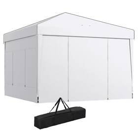 Us01-84c461v00wt Uirio 10x10 Ft Ez Pop Up Canopy With Sidewalls Portable Tent For Party Outdoor Shelter