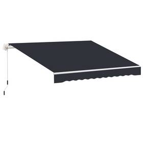 Us02-840193v01bk Uirio Outside Retractable Canopy Sunlight Cover With Uv Ray Protection And Steel Frame