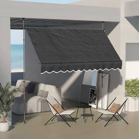 Us02-840262v03bk Uirio 10ft X 4ft Freestanding Retractable Awning Non-screw Black