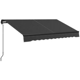 Us02-840264v00cg Uirio 8ft X 6.5ft Patio Retractable Awning Sunshade Shelter Dark Gray