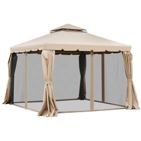 Us02-84c051 Uirio Outdoor Deck Shade Canopy With Open-air Structure Frame And Stable Design Khaki