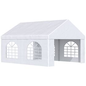 Us02-84c375v00wt Uirio 16ft X 13ft Party Tent Carport With Sidewalls And Double Doors