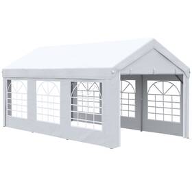 Us02-84c378v00wt Uirio 20ft X 10ft Party Tent And Carport Portable Garage With Sidewalls