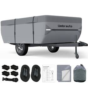Ua2005-1618 Umbrauto Pop Up Folding Camper Cover Fits 16ft-18ft Upgraded 7 Layers Top Tent