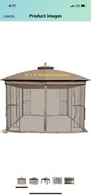 49550916-18 Universal 10 Ft. X Gazebo Mosquito Mesh Screen Net With Snap-on Rings New