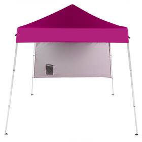 Universal 629722803630 6x6ft Pop Up Canopy Tent Outdoor Shade Tents With 1 Sidewall And Storage Pockets