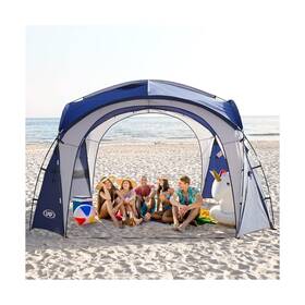 Unp-1212s-blue Unp Easy Beach Tent Pop Up Canopy Upf50 With Side Wall Ground Pegs An