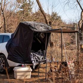 Us 313052145163 Tailgate Suv Tent With Awning Shade And Screen Net Car Roof Canopy Poles Water