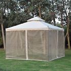 Us84c-0280143 Outsunny Gazebo Steel Outdoor Garden With Mesh Curtains 712190170127