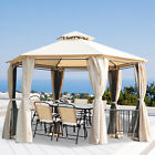 Us84c-052yl0143 Outsunny Outdoor Hexagonal Garden Gazebo Fabric Sunshade Canopy 656114544383