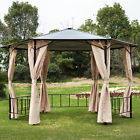 Us84c-0700143 Outsunny Steel Outdoor Hexagon Party Gazebo Tent Canopy 656114544895