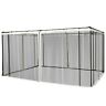 Us84c-142v010141 Outsunny Universal Gazebo Adjustable Replacement Mosquito Netting Black 842525112338