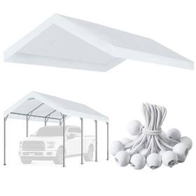 Vanteriam 795063863609 12ftx20ft Carport Canopy Replacement Top Cover For Garage Shelter Tent