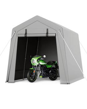 Verisshade 198723465821 7 X 10 Ft Carport Storage Shed Shelter Logic With 2 Roll-up Zipper Door Hea
