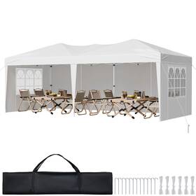 Vevor 197988087311 Pop Up Canopy 10 X 20 Ft Gazebo Tent With 3 Sidewalls And 2 Windows
