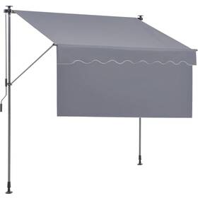 Vevor 197988566991 Manual Retractable Awning 78 Inch Outdoor 78x47 In Dark Gray